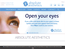 Tablet Screenshot of absoluteaesthetics.co.uk